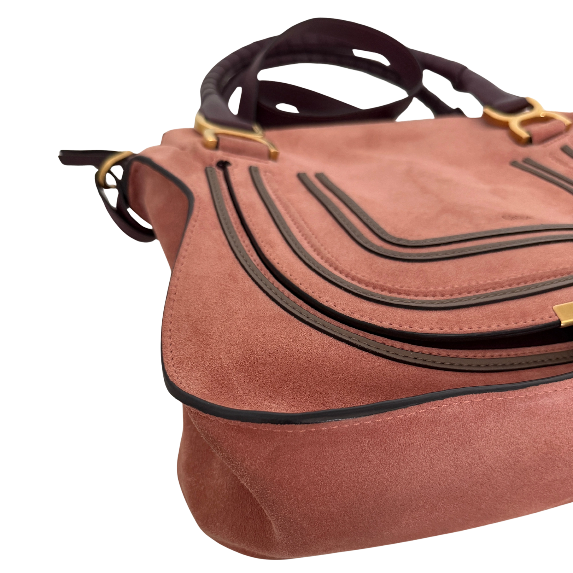 Chloé Marcie Medium Wildleder Canyon Rose / sehr gut Chloé