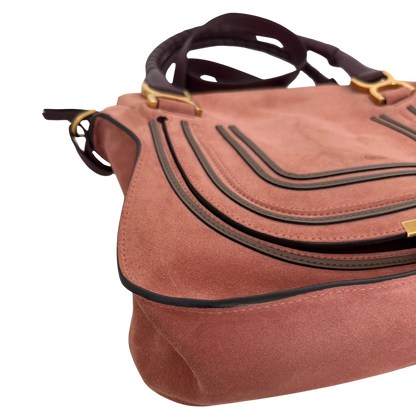 Chloé Marcie Medium Wildleder Canyon Rose / sehr gut Chloé