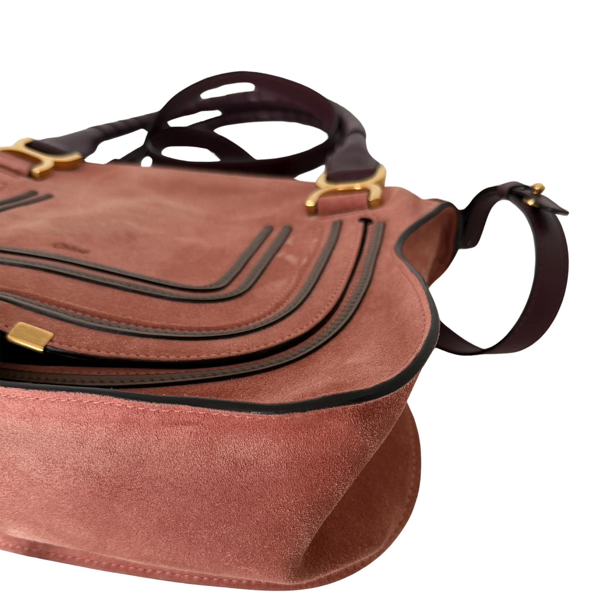 Chloé Marcie Medium Wildleder Canyon Rose / sehr gut Chloé