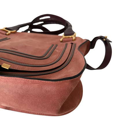 Chloé Marcie Medium Wildleder Canyon Rose / sehr gut Chloé