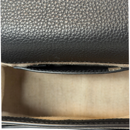 Chloé Marcie Mini Saddle Bag Leder Schwarz Gold Crossbody Chloé