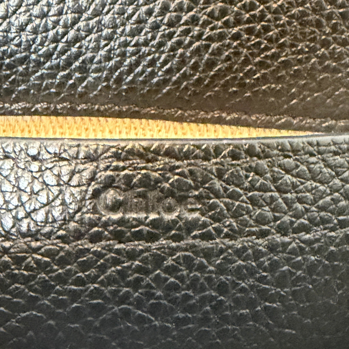 Chloé Marcie Mini Saddle Bag Leder Schwarz Gold Crossbody Chloé