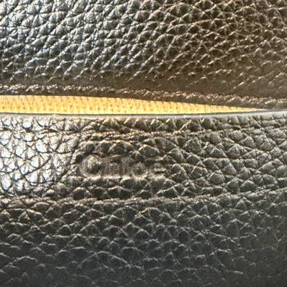 Chloé Marcie Mini Saddle Bag Leder Schwarz Gold Crossbody Chloé