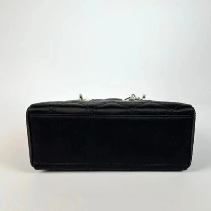Christian Dior Mini Lady Dior schwarz Samt mit Kristallen limitiert / sehr gut Dior