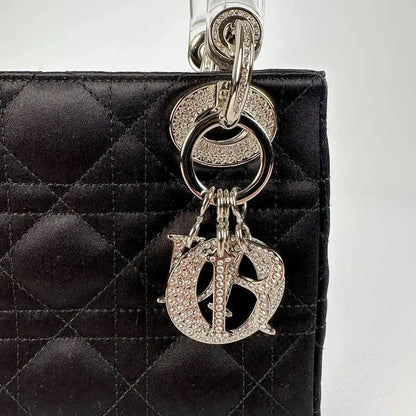 Christian Dior Mini Lady Dior schwarz Samt mit Kristallen limitiert / sehr gut Dior