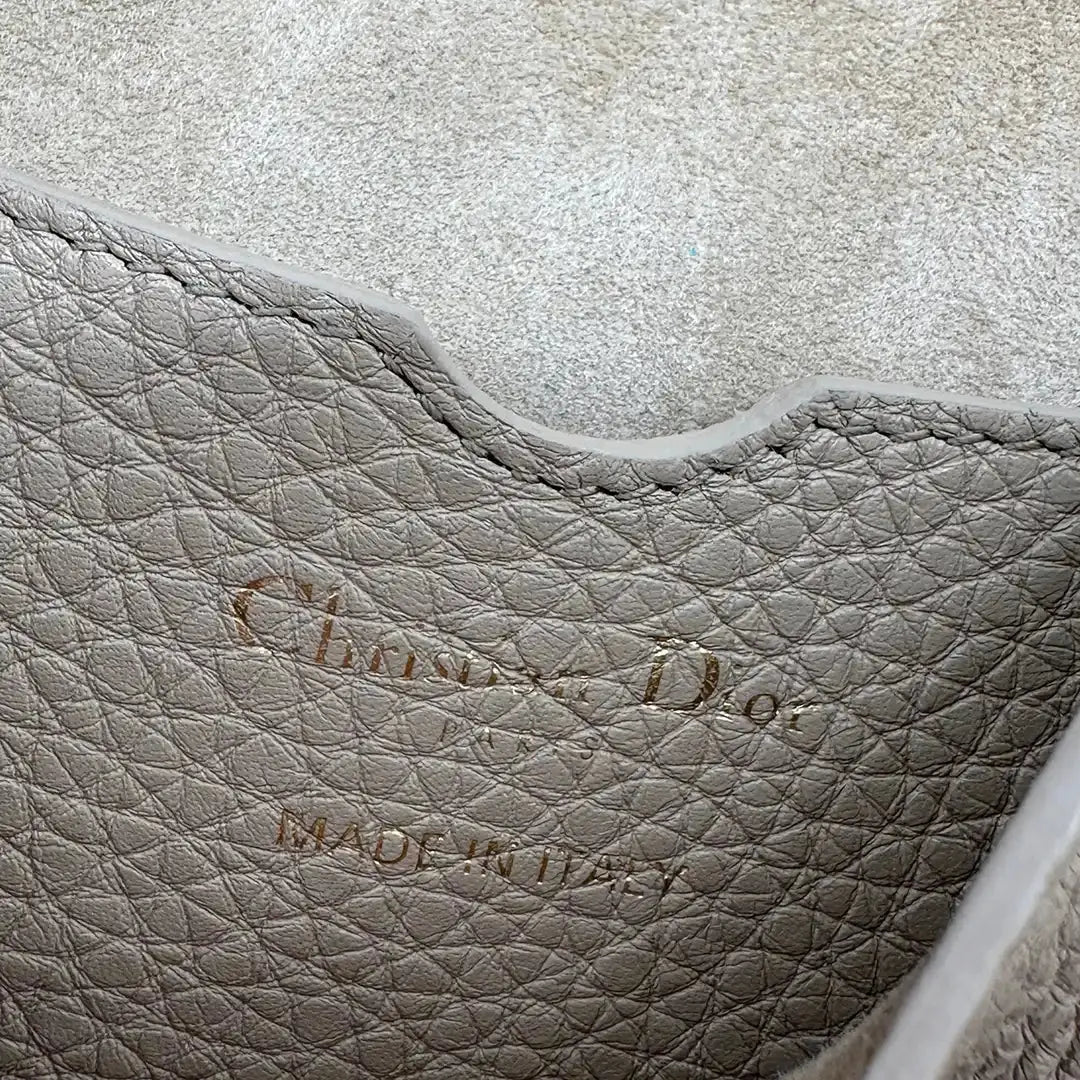 Christian Dior mittelgroße Bobby beige Leder Fullset / sehr gut Dior