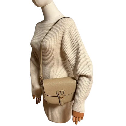 Christian Dior mittelgroße Bobby beige Leder Fullset / sehr gut Dior