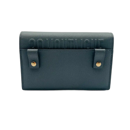 Christian Dior SLG 30 Montaigne 2 in 1 Pouch Kalbsleder wolkenblau / sehr gut Echtheitscheck