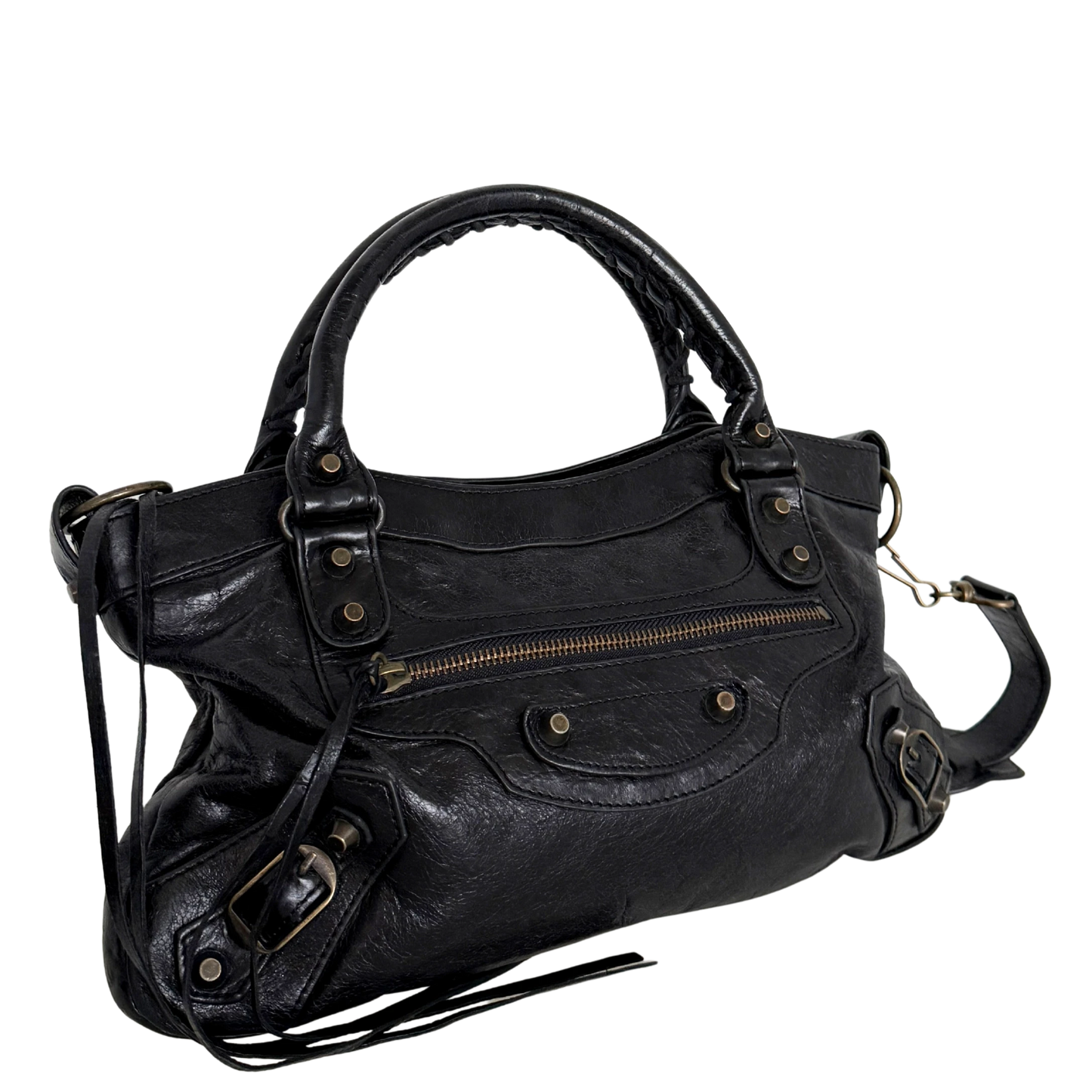 Balenciaga Le City Bag Mittelgroß Schwarz / sehr gut Balenciaga