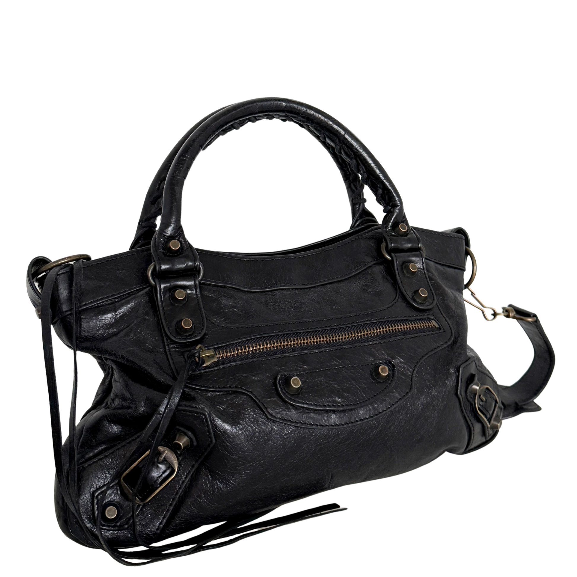 Balenciaga Le City Bag Mittelgroß Schwarz / sehr gut Balenciaga