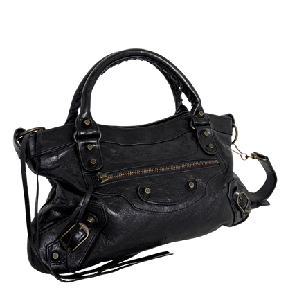 Balenciaga Le City Bag Mittelgroß Schwarz / sehr gut Balenciaga