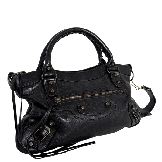 Balenciaga Le City Bag Mittelgroß Schwarz / sehr gut Balenciaga