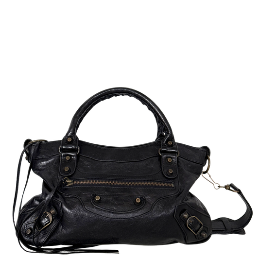Balenciaga Le City Bag Mittelgroß Schwarz / sehr gut Balenciaga