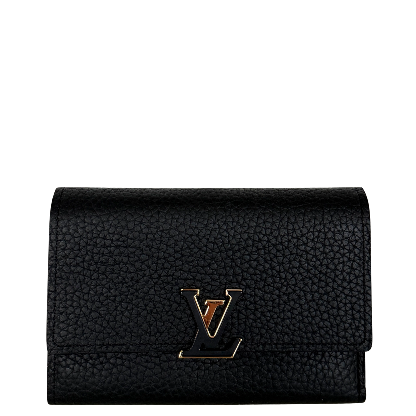 Louis Vuitton Compact Capucines Geldbörse Noir Rose / neuwertig Louis Vuitton