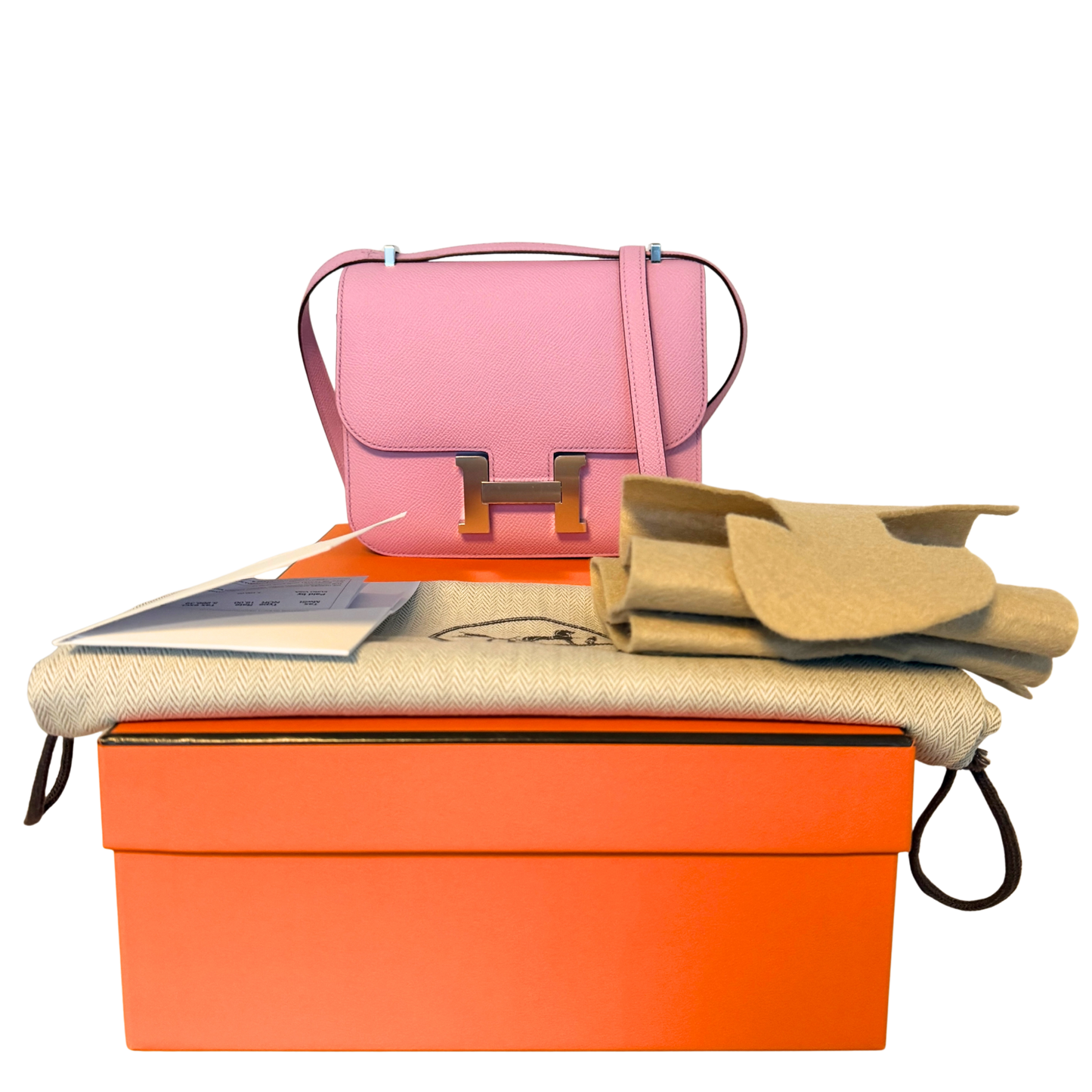 Hermès Constance 18 Epsom Leder Mauve Sylvestre Fullset / neuwertig