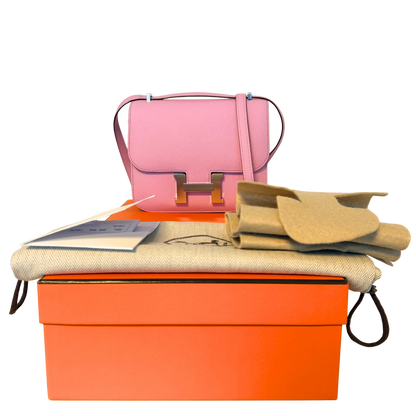Hermès Constance 18 Epsom Leder Mauve Sylvestre Fullset / neuwertig