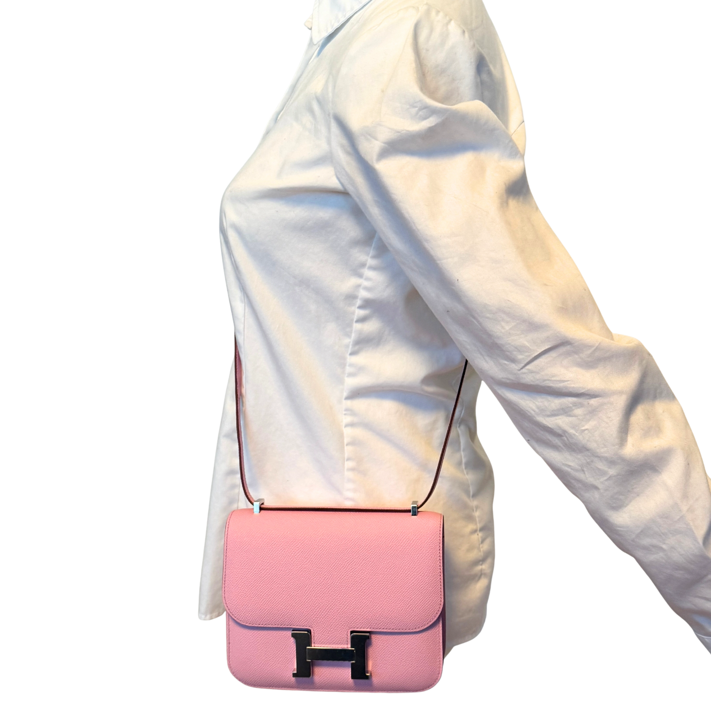 Hermès Constance 18 Epsom Leder Mauve Sylvestre Fullset / neuwertig