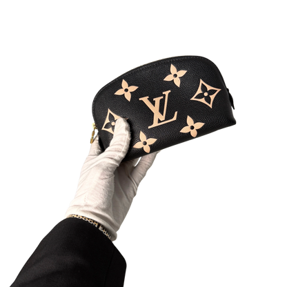 Louis Vuitton Cosmetic Pouch PM Monogram Empreinte Schwarz / sehr gut