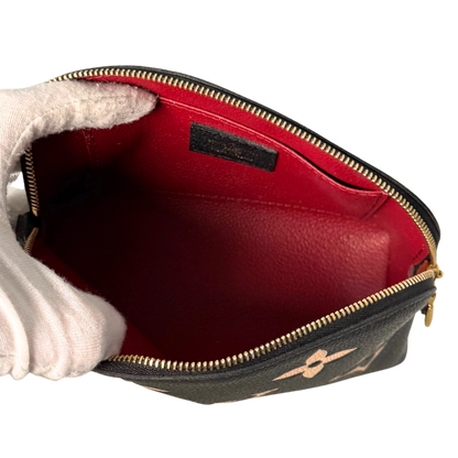 Louis Vuitton Cosmetic Pouch PM Monogram Empreinte Schwarz / sehr gut