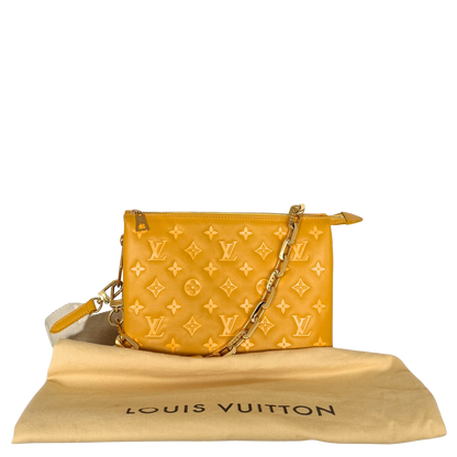 Louis Vuitton Monogram Empreinte PM Coussin Handtasche Gelb / gut Louis Vuitton