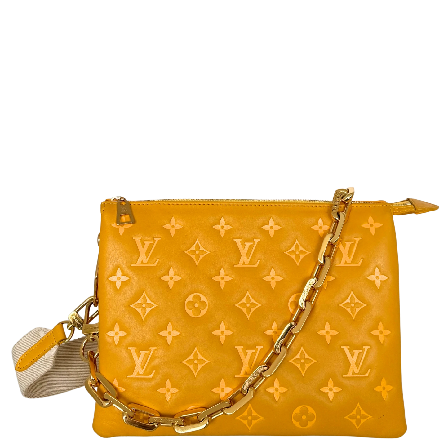 Louis Vuitton Monogram Empreinte PM Coussin Handtasche Gelb / gut Louis Vuitton