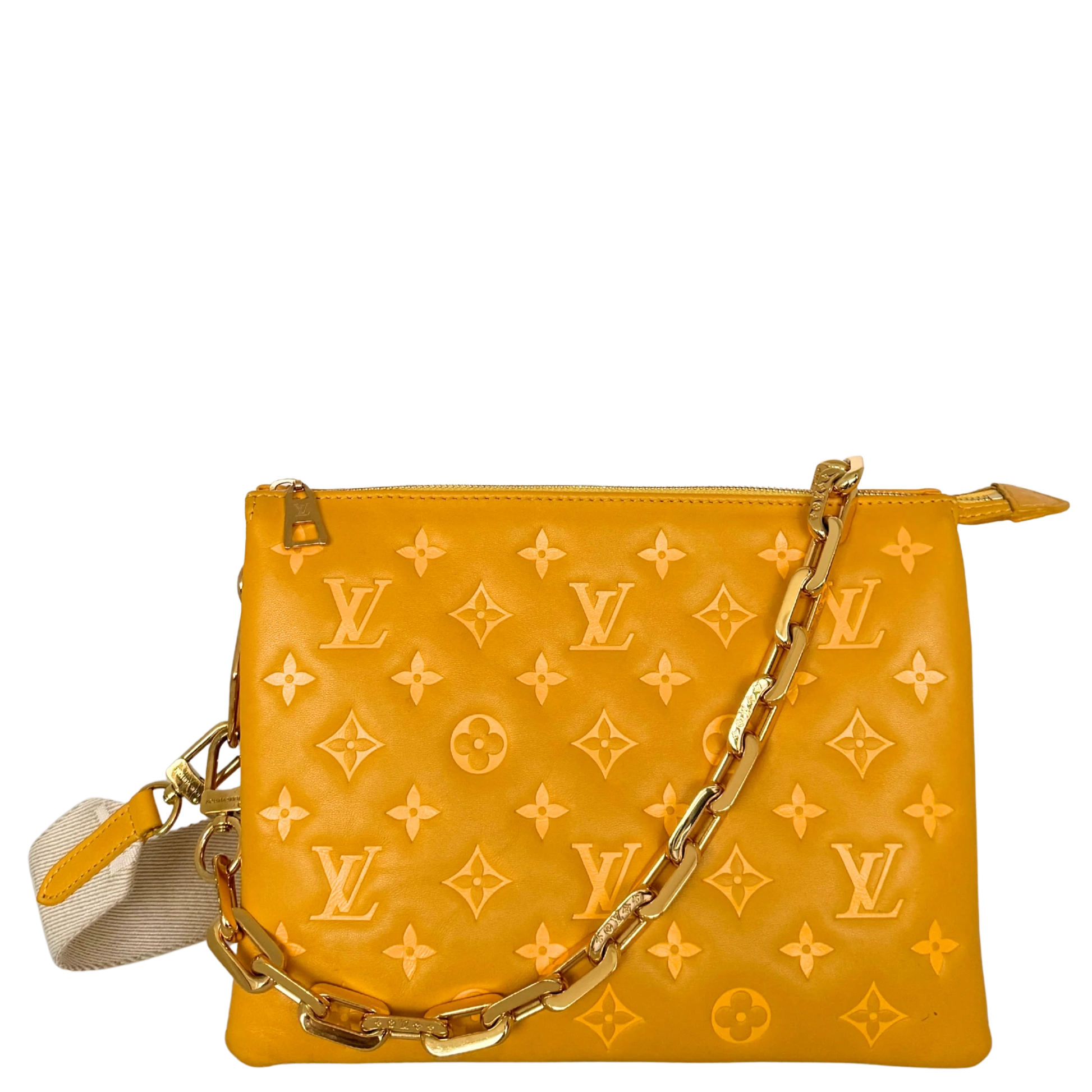 Louis Vuitton Monogram Empreinte PM Coussin Handtasche Gelb / gut Louis Vuitton