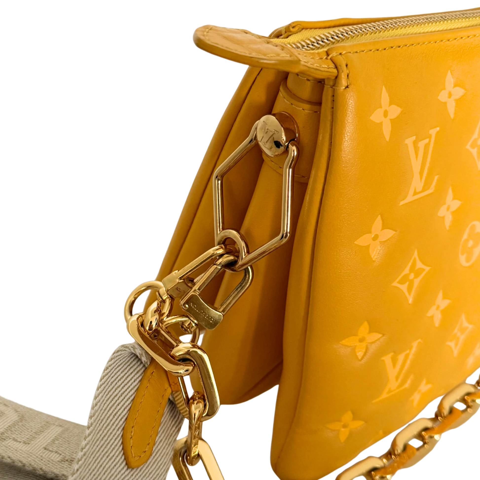 Louis Vuitton Monogram Empreinte PM Coussin Handtasche Gelb / gut Louis Vuitton