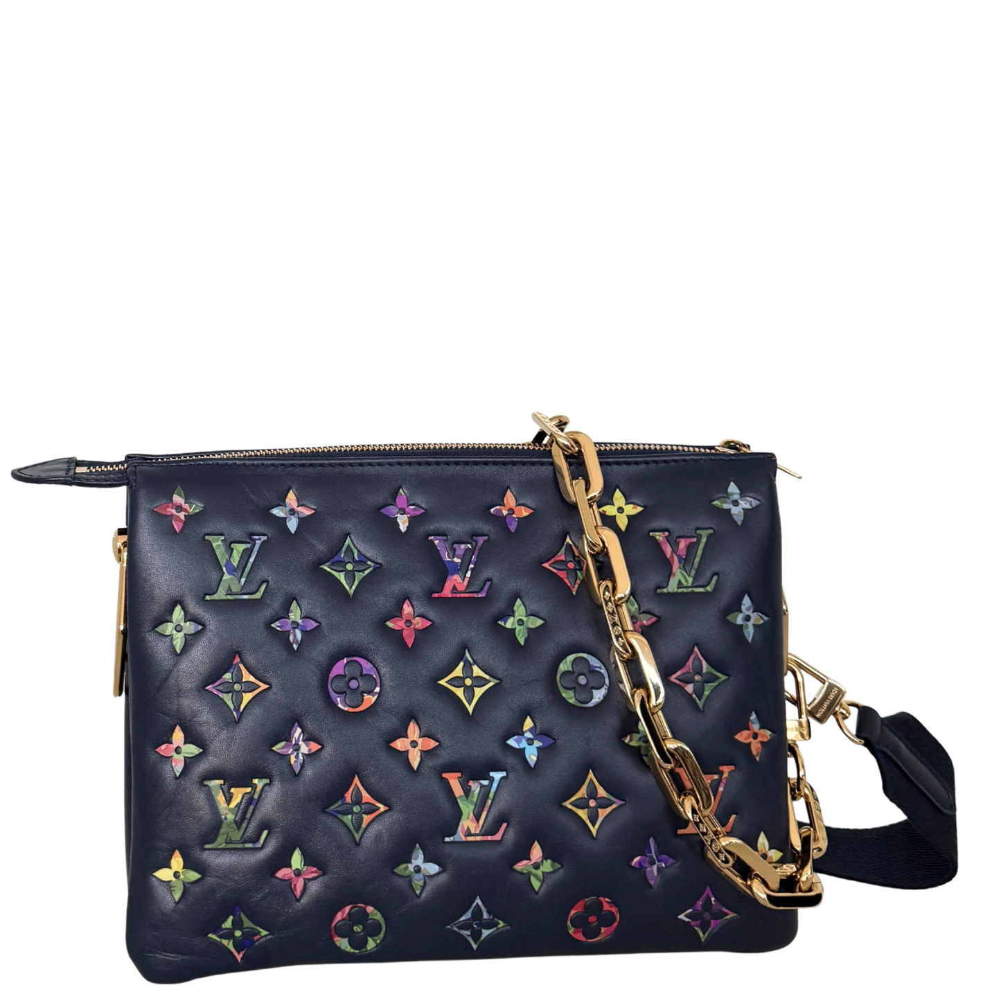 Louis Vuitton Coussin PM Garden Navyblau / sehr gut