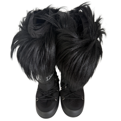 Dior x John Galliano Yak Snow Moon Boots schwarz Größe 38-40 / gut Dior