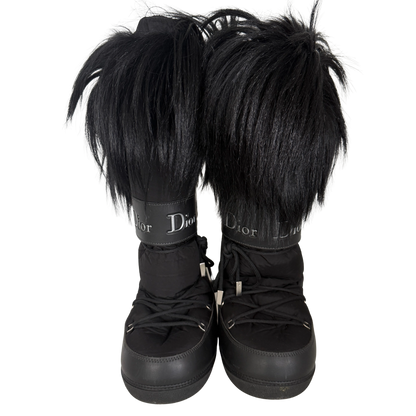 Dior x John Galliano Yak Snow Moon Boots schwarz Größe 38-40 / gut Dior