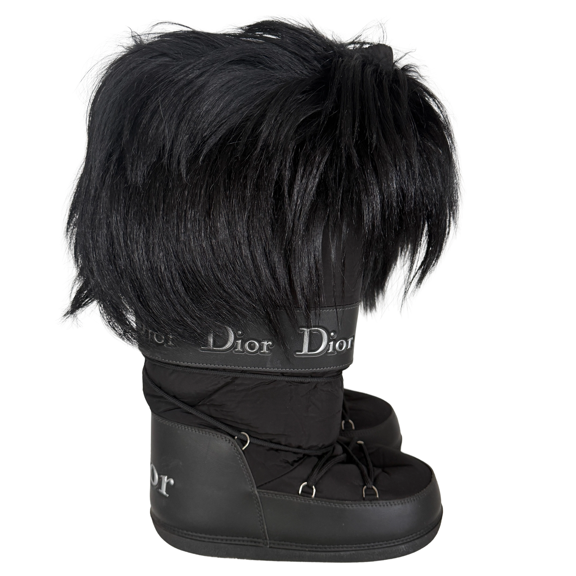 Dior x John Galliano Yak Snow Moon Boots schwarz Größe 38-40 / gut Dior