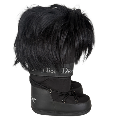 Dior x John Galliano Yak Snow Moon Boots schwarz Größe 38-40 / gut Dior