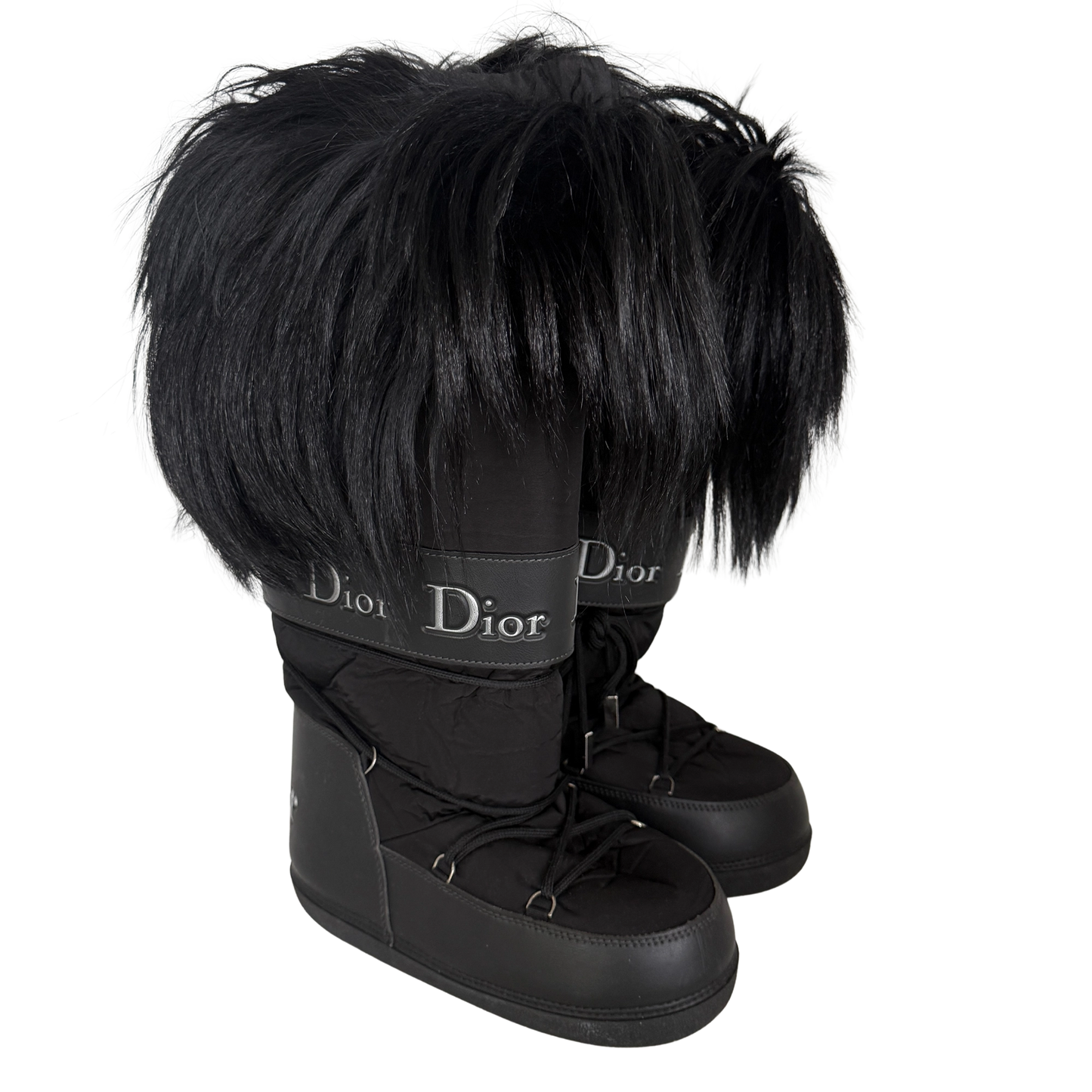 Dior x John Galliano Yak Snow Moon Boots schwarz Größe 38-40 / gut Dior