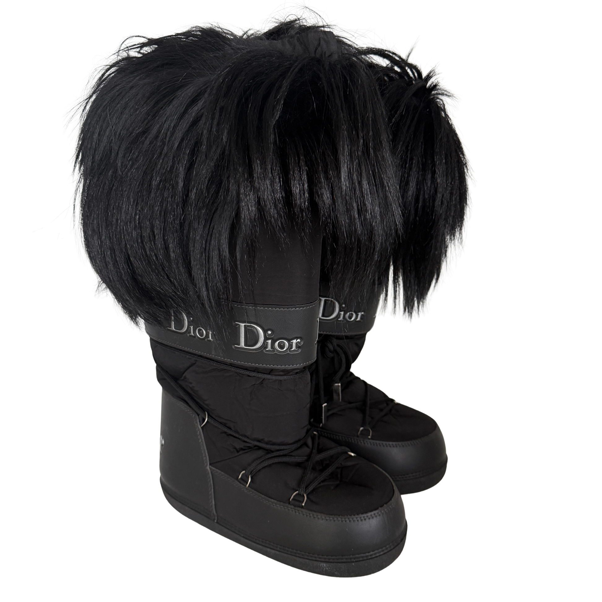 Dior x John Galliano Yak Snow Moon Boots schwarz Größe 38-40 / gut Dior