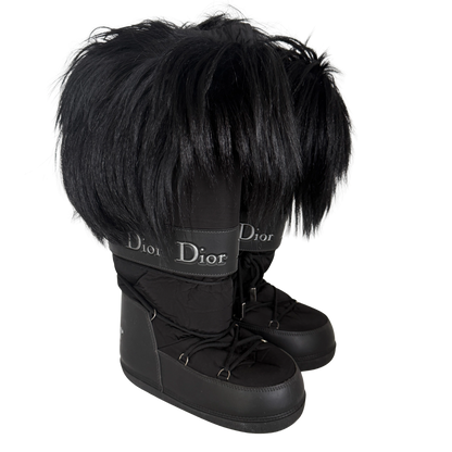 Dior x John Galliano Yak Snow Moon Boots schwarz Größe 38-40 / gut Dior