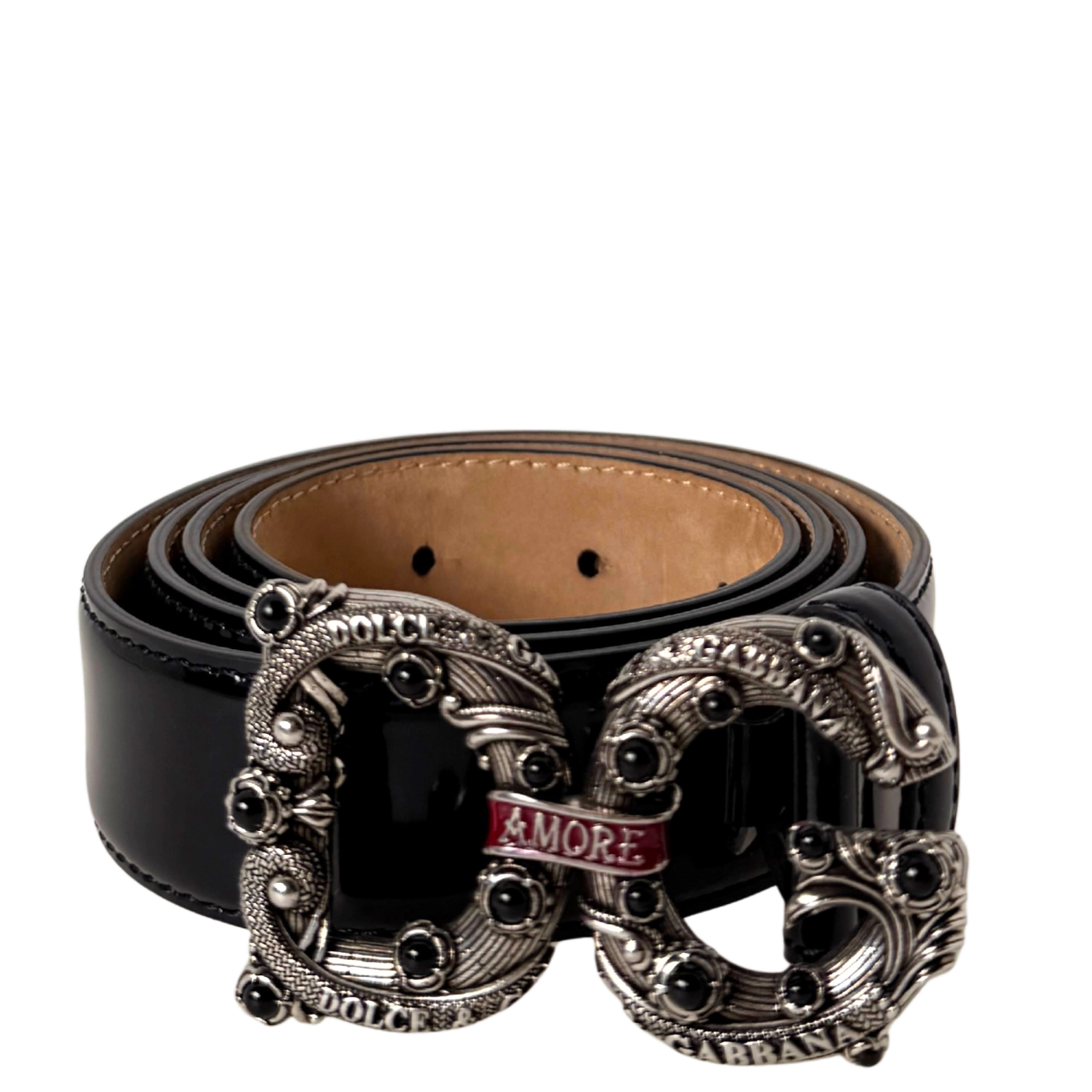 Dolce & Gabbana Amore Gürtel Größe 95 Schwarz / neuwertig Dolce & Gabbana