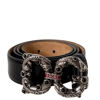 Dolce & Gabbana Amore Gürtel Größe 95 Schwarz / neuwertig Dolce & Gabbana