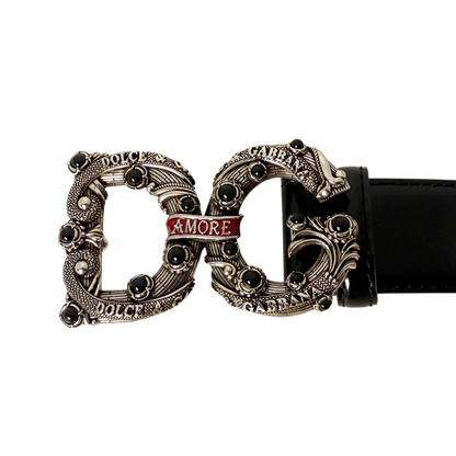 Dolce & Gabbana Amore Gürtel Größe 95 Schwarz / neuwertig Dolce & Gabbana