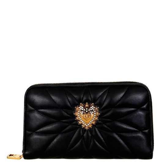 Dolce & Gabbana Devotion Geldbörse Schwarz / sehr gut