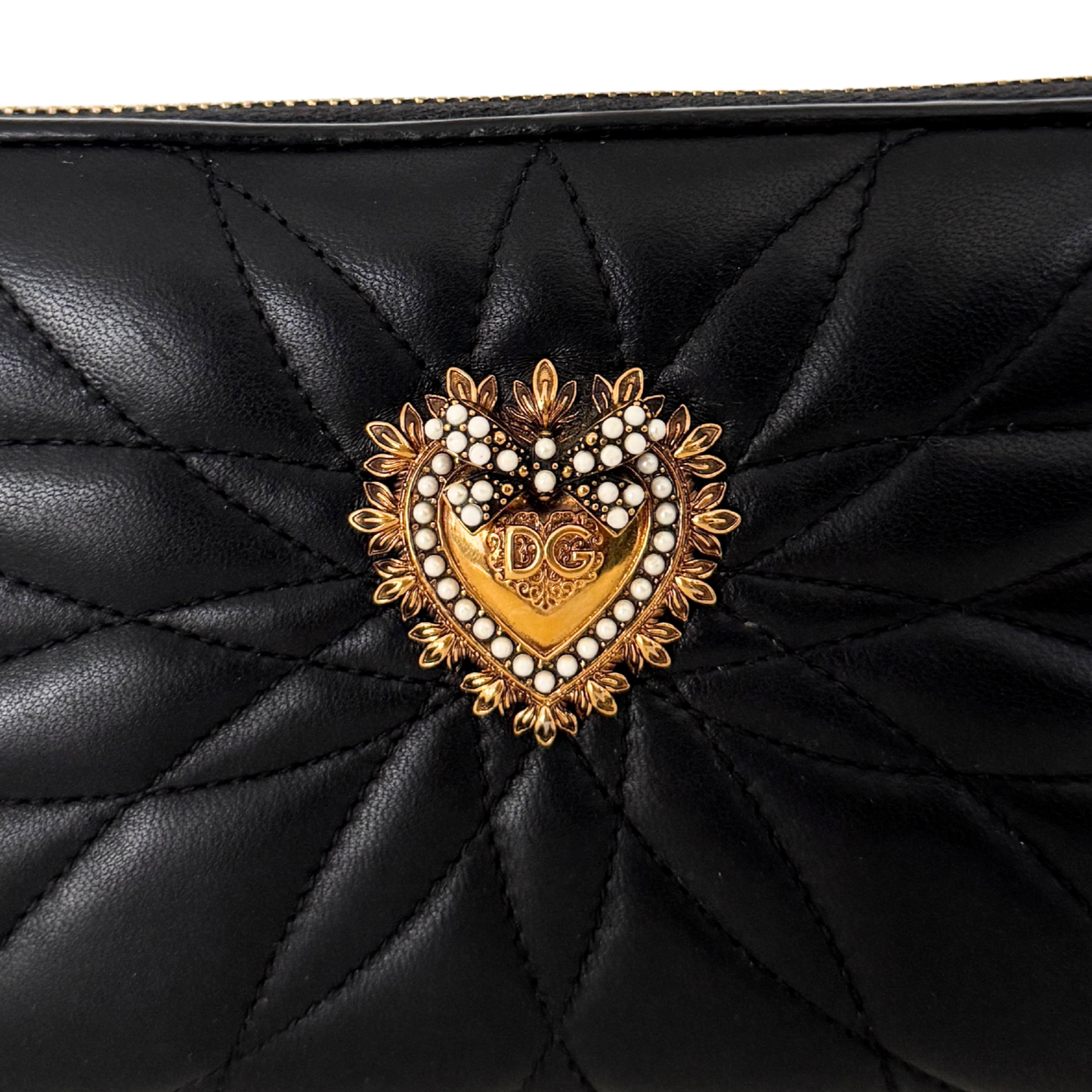 Dolce & Gabbana Devotion Geldbörse Schwarz / sehr gut