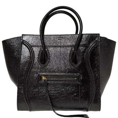 CELINE Luggage Phantom Lackleder Medium schwarz  / neuwertig CELINE