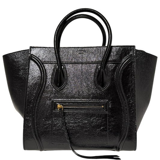 CELINE Luggage Phantom Lackleder Medium schwarz  / neuwertig CELINE