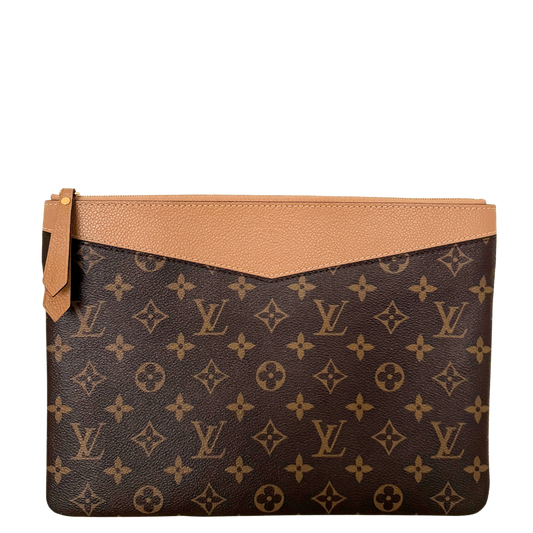 Louis Vuitton Daily Pouch Sesame Monogram Canvas Braun / neuwertig Louis Vuitton