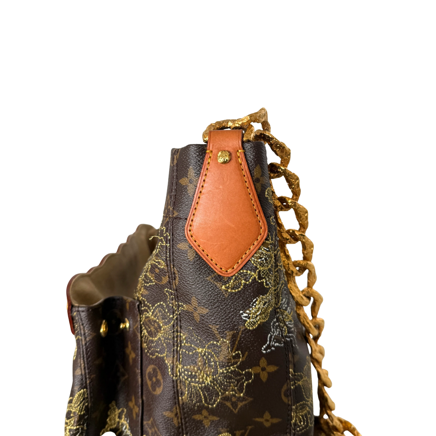 Louis Vuitton Limited Edition Monogram Dentelle Fersen Bag GM M95405 Braun / sehr gut Louis Vuitton