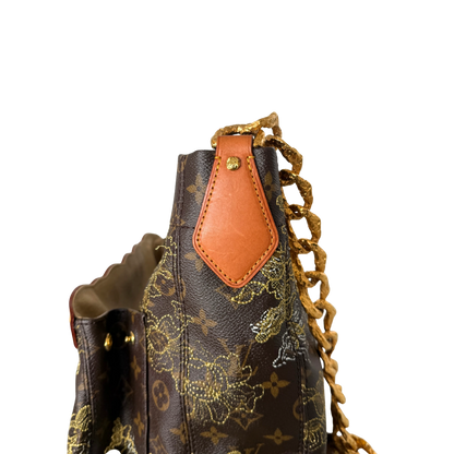 Louis Vuitton Limited Edition Monogram Dentelle Fersen Bag GM M95405 Braun / sehr gut Louis Vuitton
