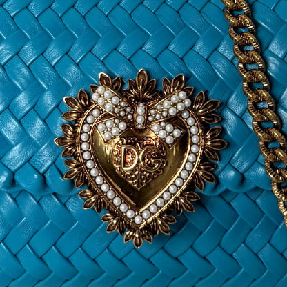 Dolce & Gabbana kleine Devotion Umhängetasche Blau / neuwertig Dolce & Gabbana
