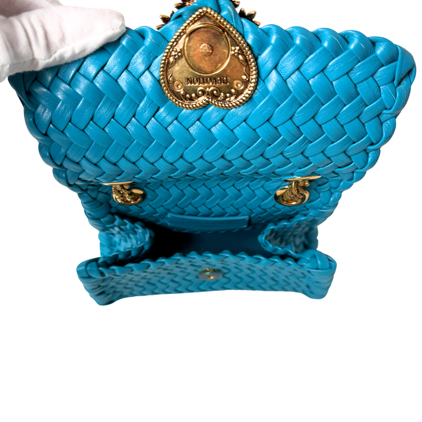 Dolce & Gabbana kleine Devotion Umhängetasche Blau / neuwertig Dolce & Gabbana