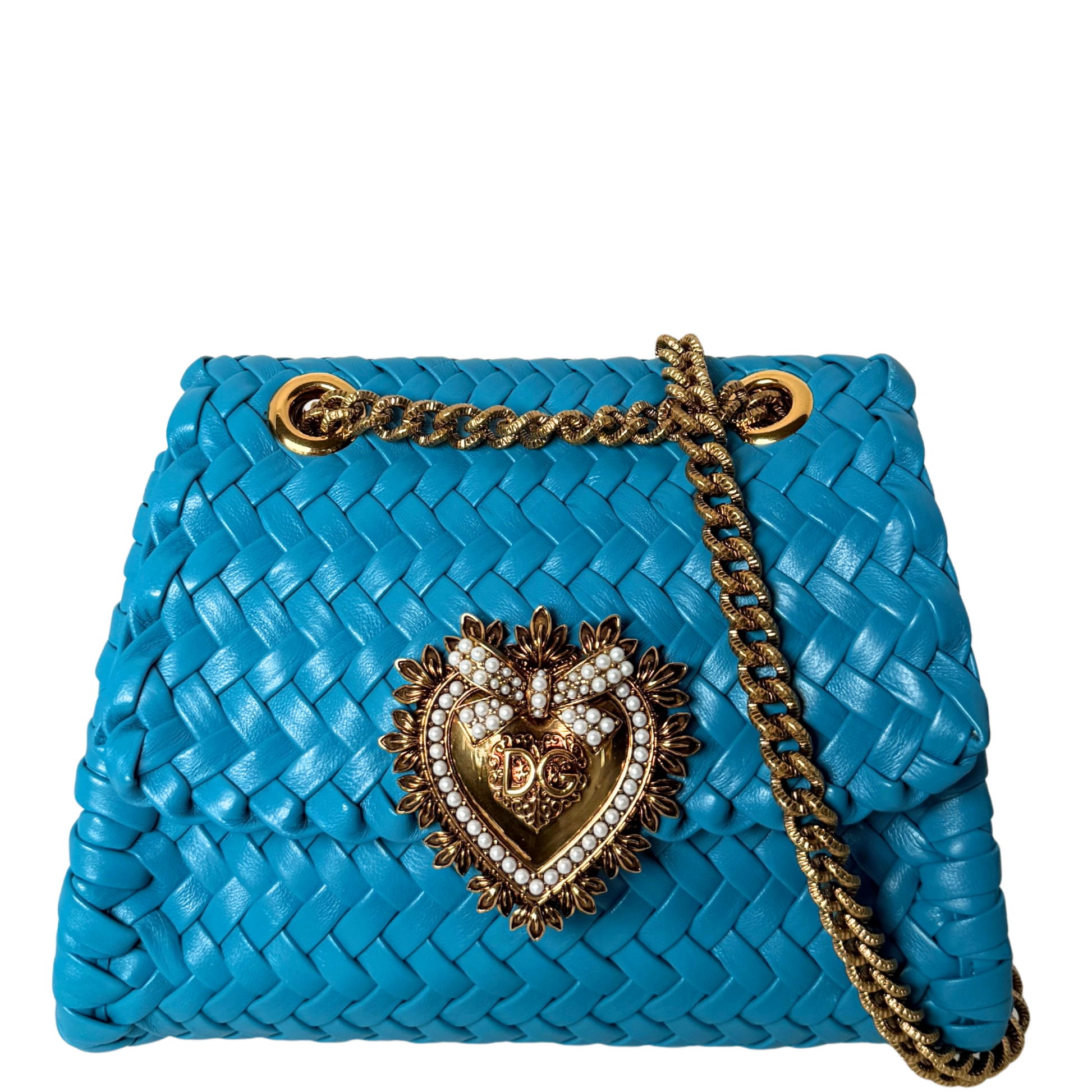 Dolce & Gabbana kleine Devotion Umhängetasche Blau / neuwertig Dolce & Gabbana