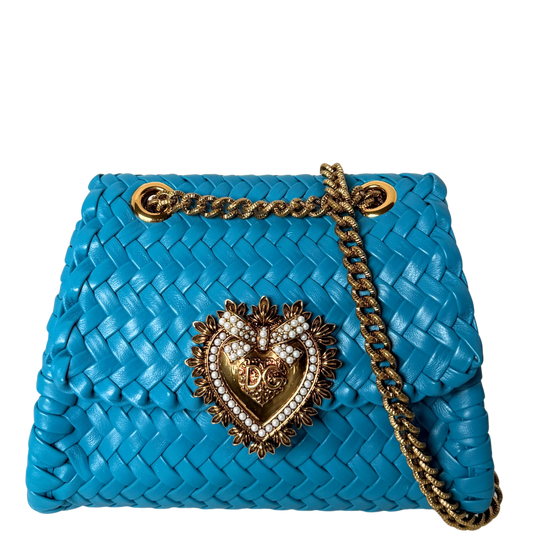 Dolce & Gabbana kleine Devotion Umhängetasche Blau / neuwertig Dolce & Gabbana