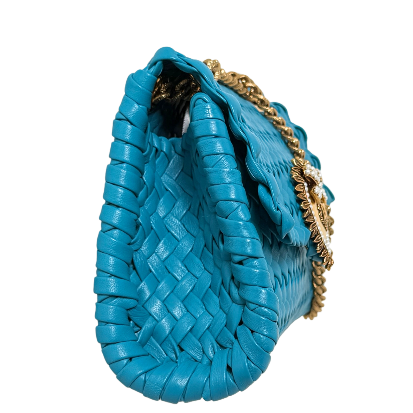 Dolce & Gabbana kleine Devotion Umhängetasche Blau / neuwertig Dolce & Gabbana